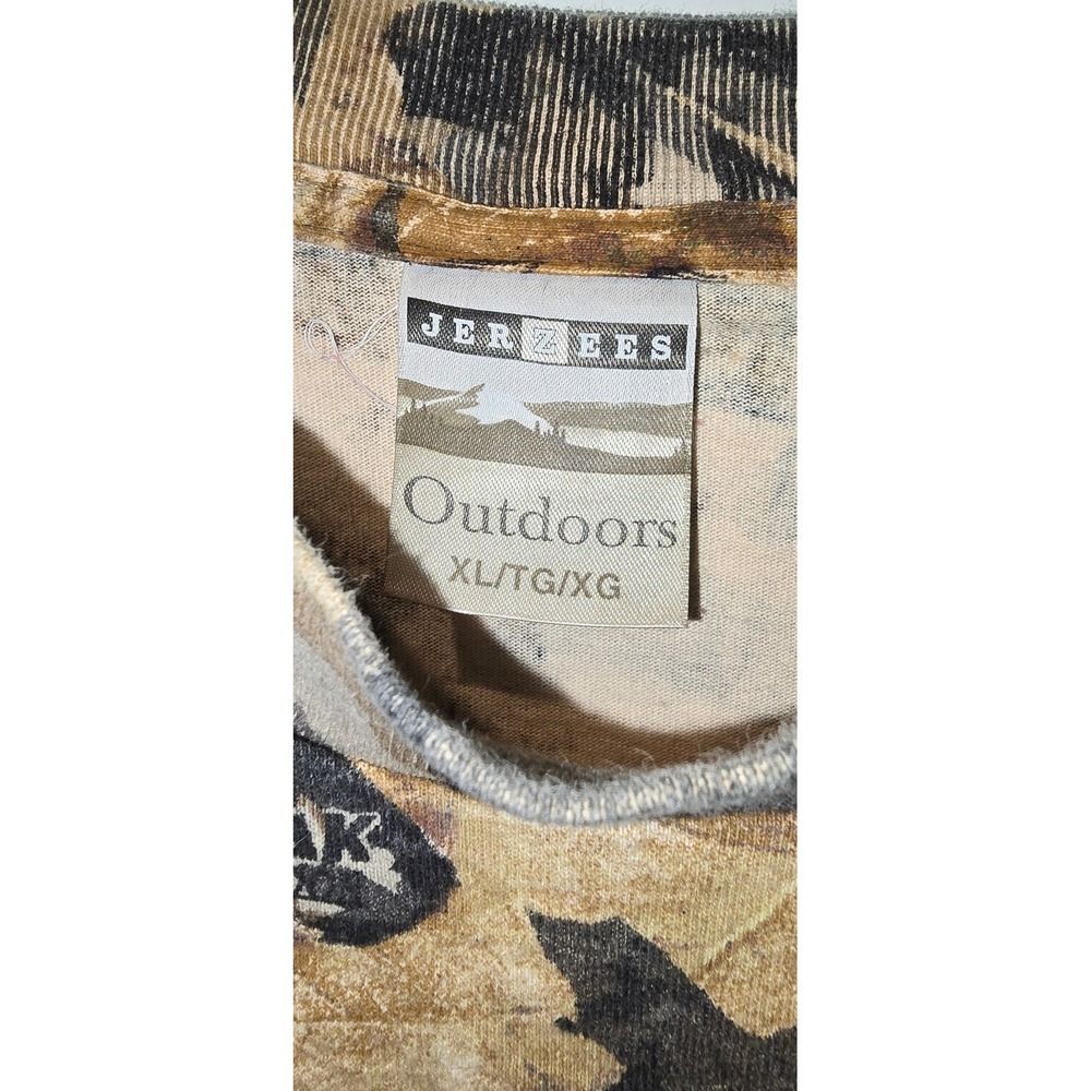 Jerzees Outdoors Mossy Oak Forest Floor Camo Long Sleeve T-Shirt Mens‎ XL Pocket - Picture 5 of 5